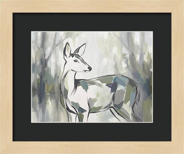 Gray Brocket In Minimalist Style