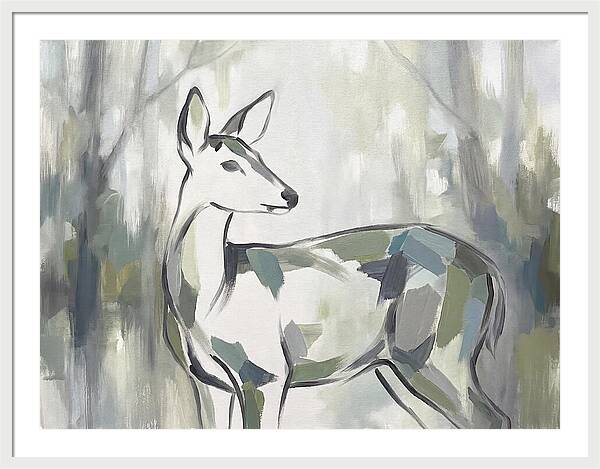 Gray Brocket In Minimalist Style