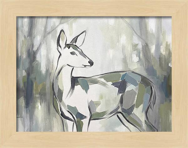 Gray Brocket In Minimalist Style