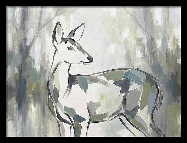 Gray Brocket In Minimalist Style