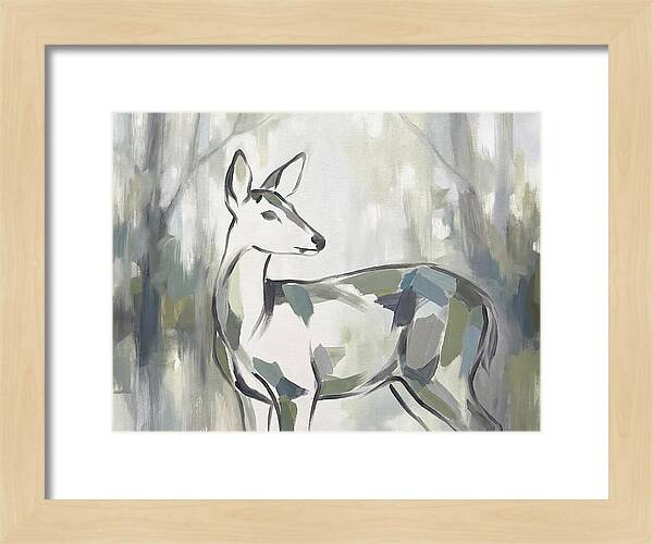 Gray Brocket In Minimalist Style