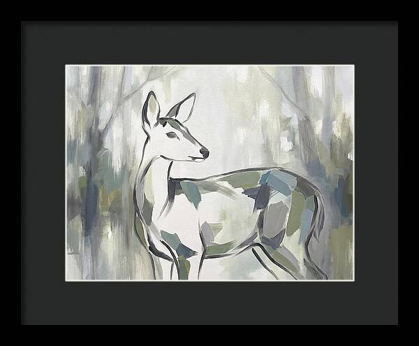Gray Brocket In Minimalist Style