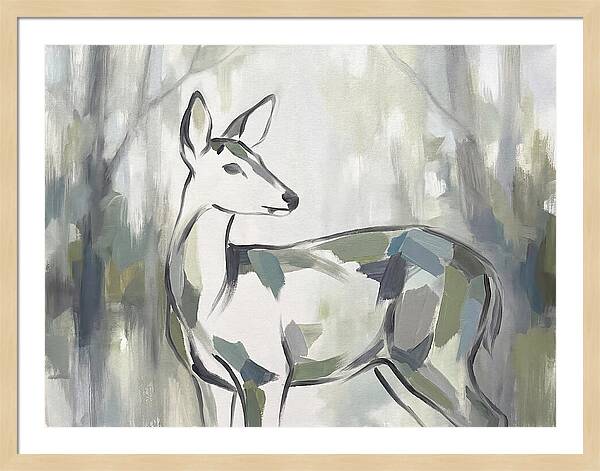 Gray Brocket In Minimalist Style