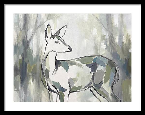 Gray Brocket In Minimalist Style