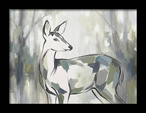 Gray Brocket In Minimalist Style