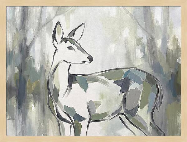 Gray Brocket In Minimalist Style