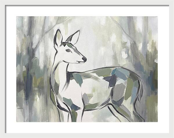 Gray Brocket In Minimalist Style