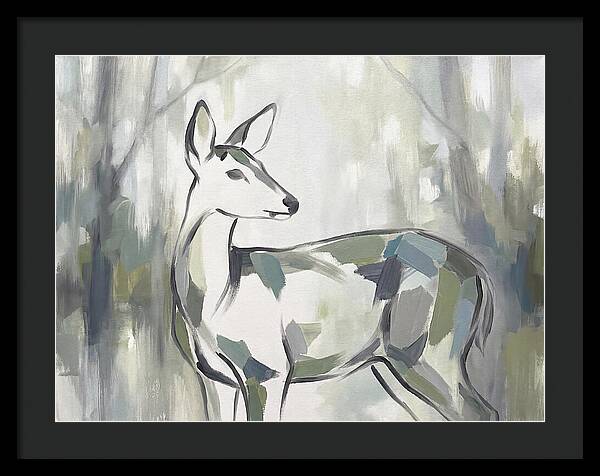 Gray Brocket In Minimalist Style