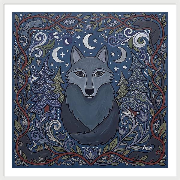 Gray Wolf Folk Art