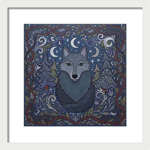 Gray Wolf Folk Art