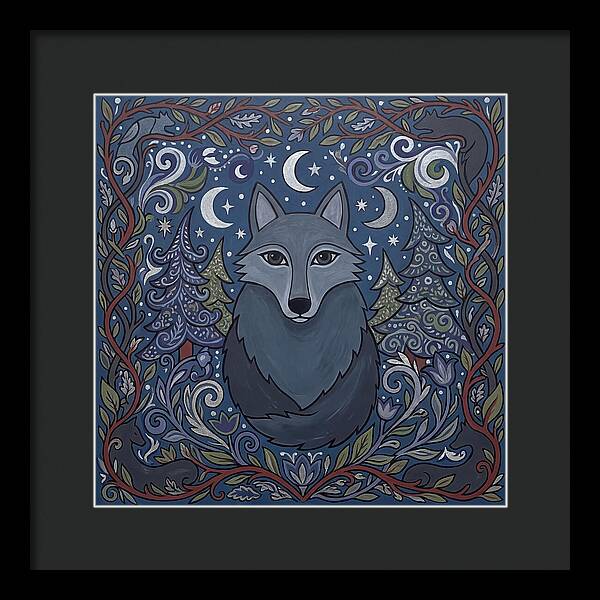 Gray Wolf Folk Art
