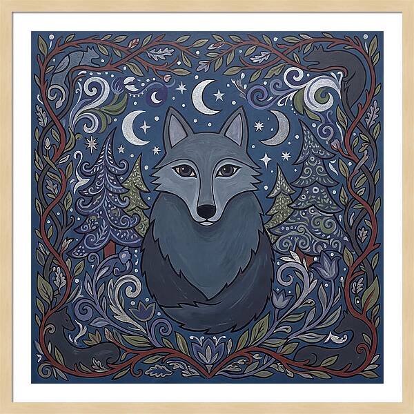 Gray Wolf Folk Art
