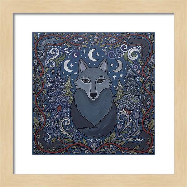 Gray Wolf Folk Art