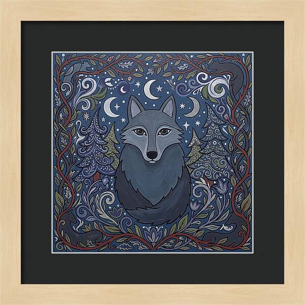 Gray Wolf Folk Art