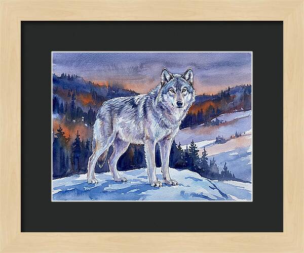 Gray Wolf In Majestic Landscape