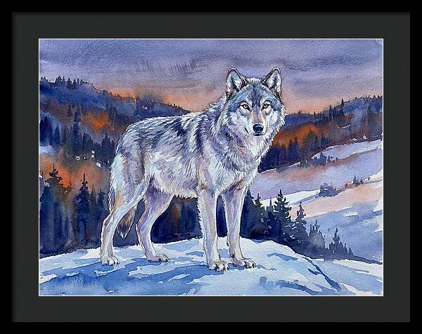Gray Wolf In Majestic Landscape