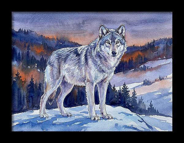 Gray Wolf In Majestic Landscape