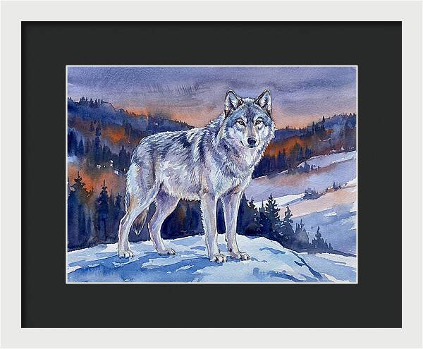 Gray Wolf In Majestic Landscape
