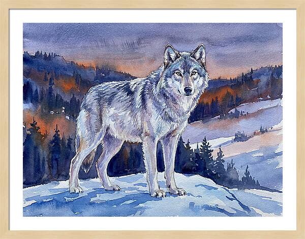 Gray Wolf In Majestic Landscape