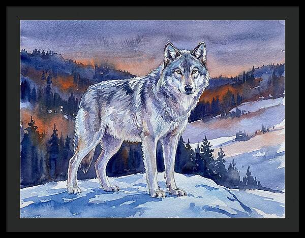 Gray Wolf In Majestic Landscape