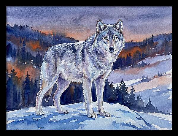 Gray Wolf In Majestic Landscape