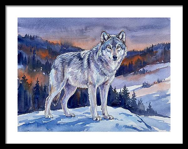 Gray Wolf In Majestic Landscape