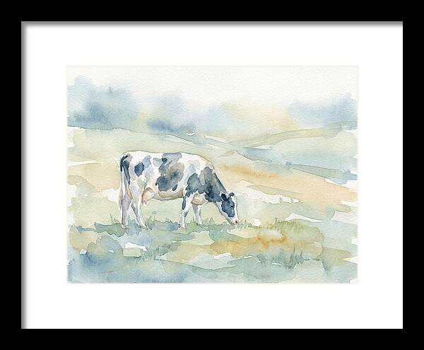 Grazing Cow In Watercolor