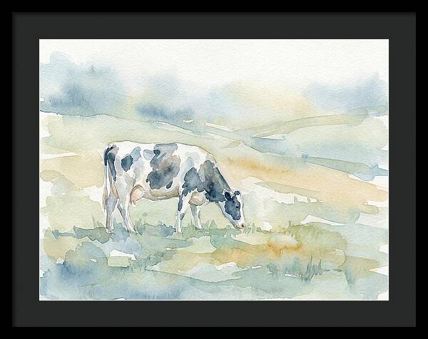 Grazing Cow In Watercolor
