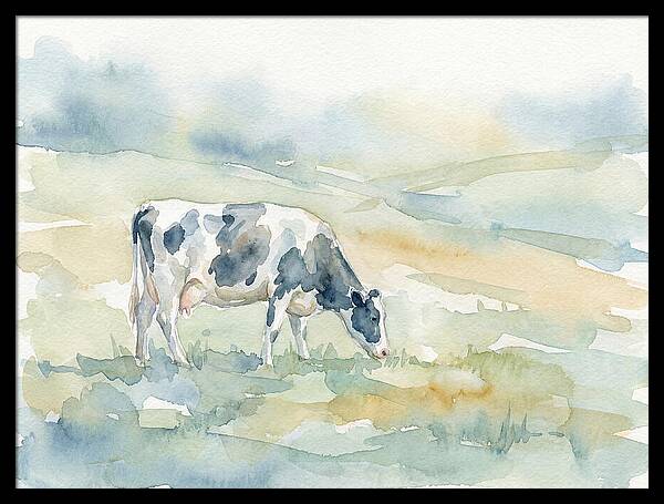 Grazing Cow In Watercolor