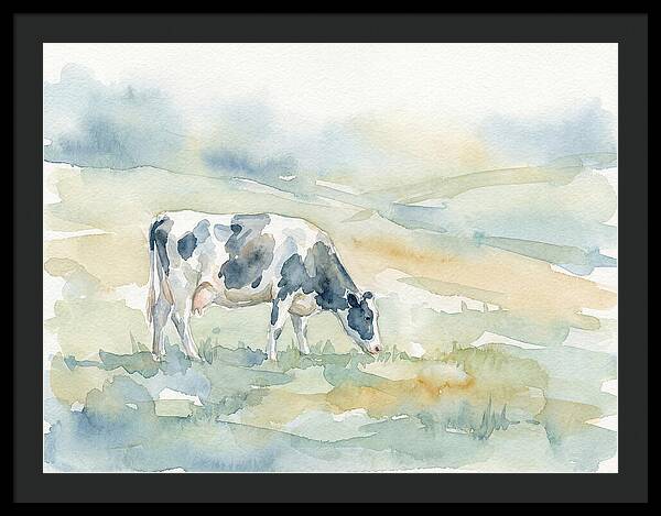 Grazing Cow In Watercolor