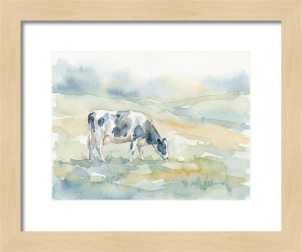 Grazing Cow In Watercolor