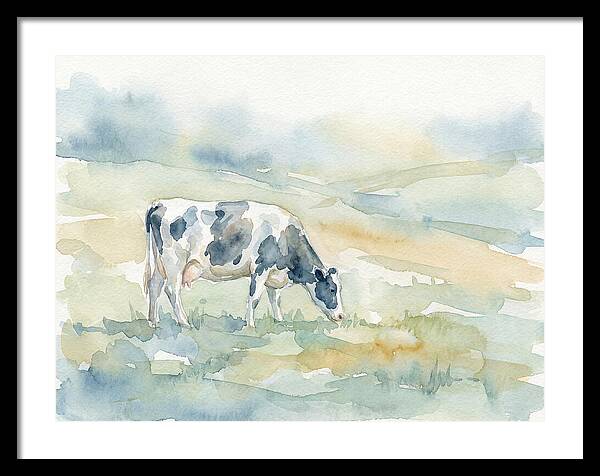 Grazing Cow In Watercolor