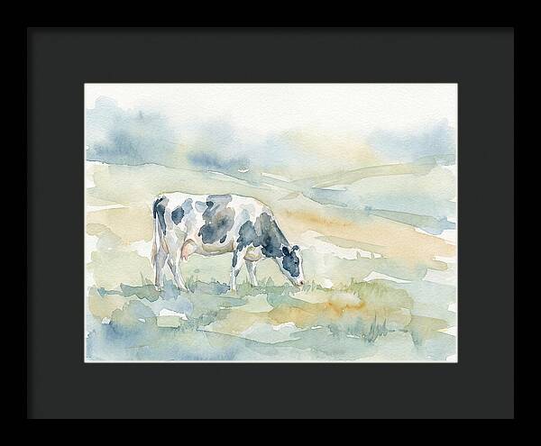 Grazing Cow In Watercolor