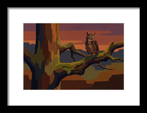 Great Horned Owl At Twilight