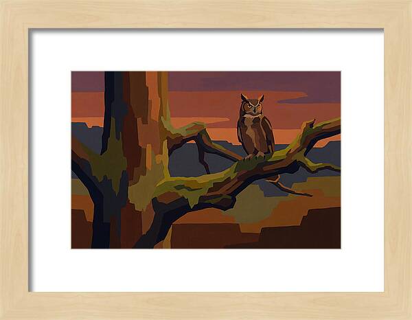 Great Horned Owl At Twilight