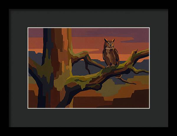 Great Horned Owl At Twilight
