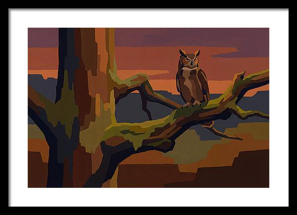 Great Horned Owl At Twilight