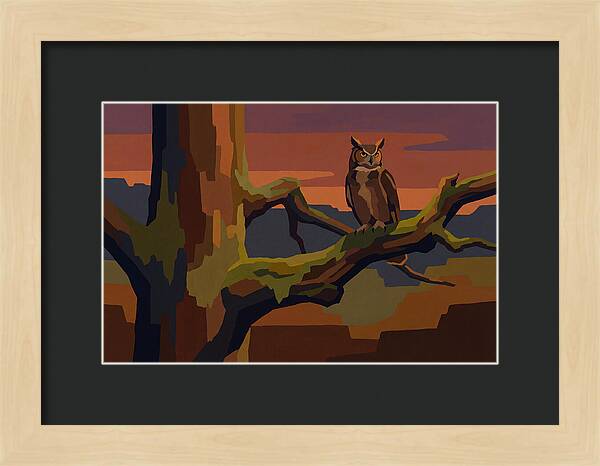 Great Horned Owl At Twilight