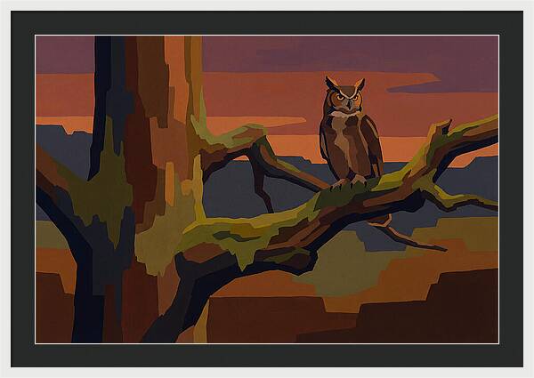 Great Horned Owl At Twilight