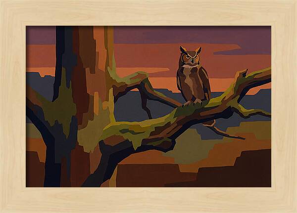 Great Horned Owl At Twilight