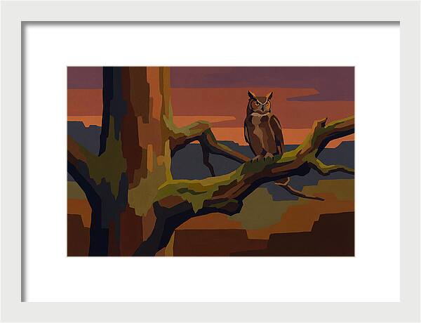 Great Horned Owl At Twilight