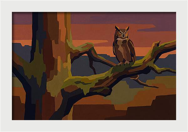 Great Horned Owl At Twilight