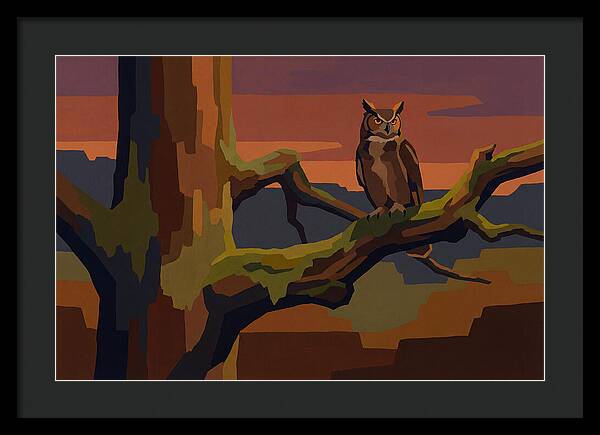 Great Horned Owl At Twilight