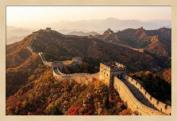 Great Wall At Jinshanling At Golden Hour