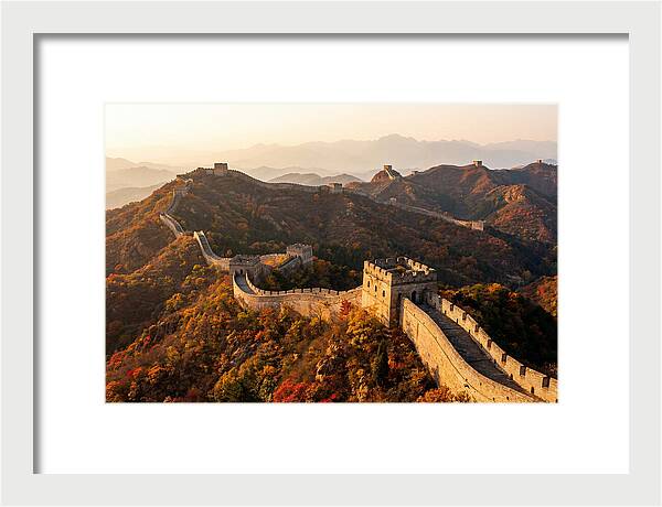 Great Wall At Jinshanling At Golden Hour