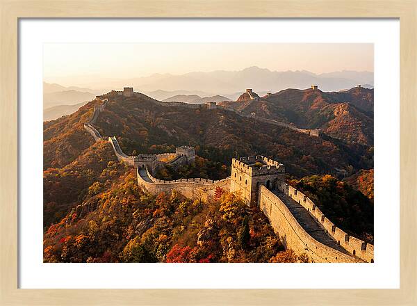 Great Wall At Jinshanling At Golden Hour