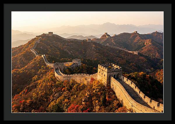 Great Wall At Jinshanling At Golden Hour