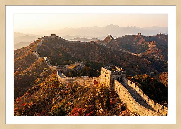 Great Wall At Jinshanling At Golden Hour