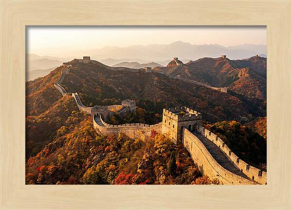 Great Wall At Jinshanling At Golden Hour