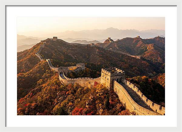 Great Wall At Jinshanling At Golden Hour